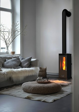 ECO MINI 8 KW / MANUEL PELET VE ODUN SOBASI / BABA'S STOVE