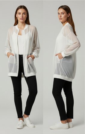 HIRKA Uniseks Beyaz Hırka - W22S07D101HR