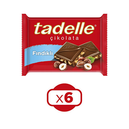 Tadelle Fındıklı Sütlü Tablet Çikolata 60 gr X 6 Adet