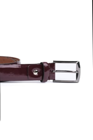  Erkek Bordo Classic Rugan Deri Kemer