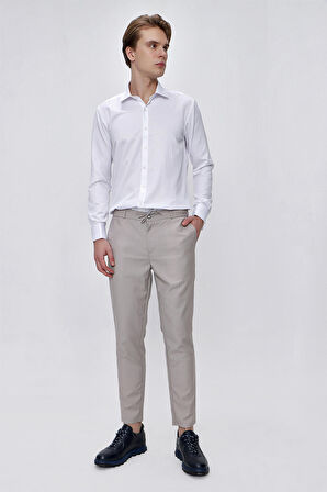  Erkek Vizon Tello Slim Fit Lastikli Spor Pantolon
