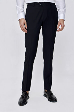  Erkek Lacivert Basic Liparis Slim Fit Classic Pantolon