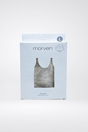  Erkek Gri Basic Düz %100 Pamuk Atlet