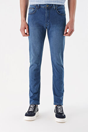  Erkek Mavi Lavezzi Deep Denim 5 Cep Slim Fit Pantolon