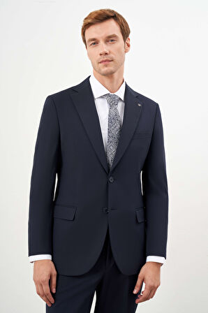  Erkek Lacivert Basic Liam Dynamic Fit Takım Elbise