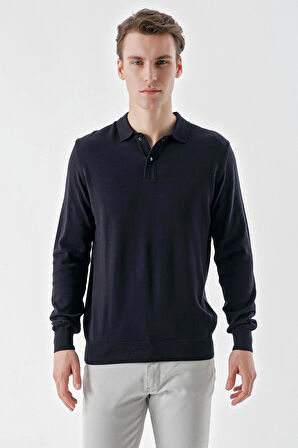  Erkek Marine Basic Polo Yaka Dynamic Fit Rahat Kesim Triko