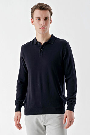  Erkek Marine Basic Polo Yaka Dynamic Fit Rahat Kesim Triko