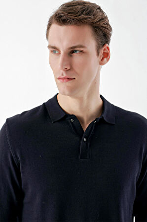  Erkek Marine Basic Polo Yaka Dynamic Fit Rahat Kesim Triko
