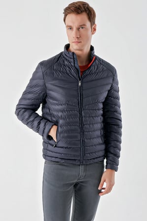 Erkek Lacivert Su İtici Rüzgar Geçirmez Dynamic Fit Rahat Kesim Şişme Mont