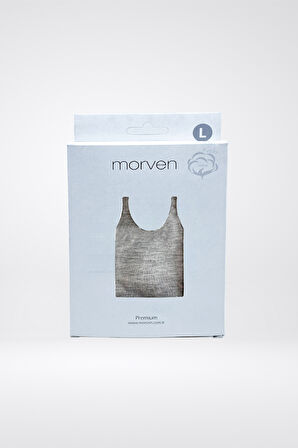  Erkek Gri Basic Düz %100 Pamuk Atlet