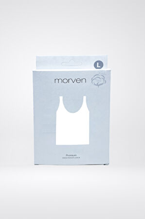  Erkek Beyaz Basic Düz %100 Pamuk Atlet