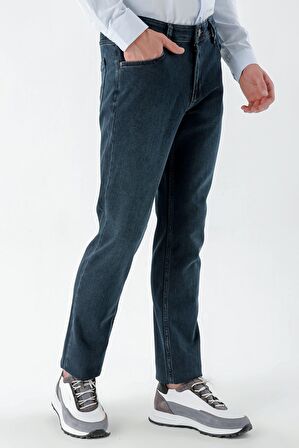  Erkek KAHVE Denim 5 Cep Dynamic Fit Jean Kot Pantolon