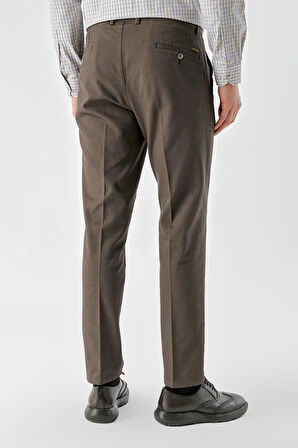  Erkek KAHVE Pamuk Yan Cep Dynamic Fit Chino Pantolon