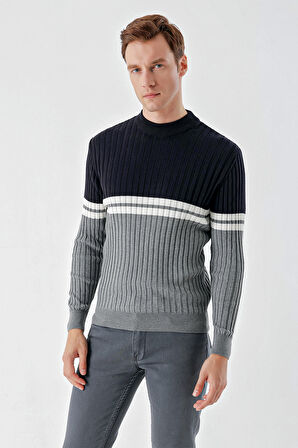  Erkek Grimel Trend Panolu Bato Yaka Dynamic Fit Rahat Kesim Triko