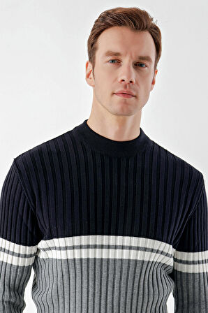  Erkek Grimel Trend Panolu Bato Yaka Dynamic Fit Rahat Kesim Triko