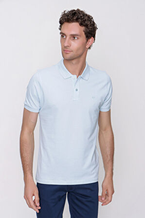  Erkek A. MAVİ Basic Polo Yaka Dynamic Fit T-Shirt