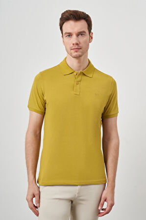  Erkek Limon Küfü Basic Polo Yaka Dynamic Fit T-Shirt