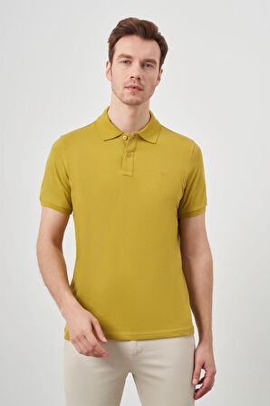  Erkek Limon Küfü Basic Polo Yaka Dynamic Fit T-Shirt