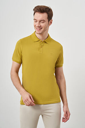  Erkek Limon Küfü Basic Polo Yaka Dynamic Fit T-Shirt