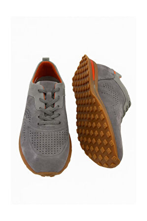  Erkek Gri Mevsimlik Casual Deri Spor Ayakkabı