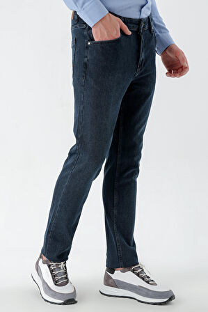  Erkek Lacivert Denim 5 Cep Dynamic Fit Jean Kot Pantolon