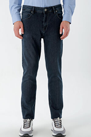  Erkek Lacivert Denim 5 Cep Dynamic Fit Jean Kot Pantolon