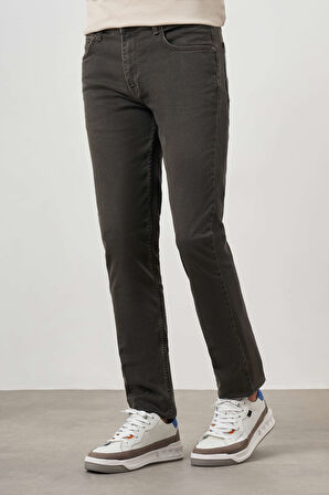  Erkek Lacivert-Haki Denim 5 Cep Dynamic Fit Jean Kot Pantolon