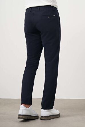  Erkek Lacivert Poliviskon Trend İpli Jogger Slim Fit Spor Pantolon