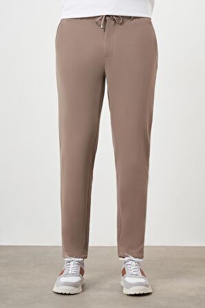  Erkek AÇIK KAHVE Slim Fit Jogger Pantolon