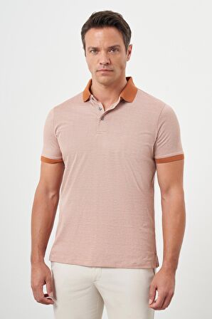  Erkek Kiremit Trend Polo Yaka Dynamic Fit T-Shirt