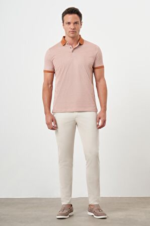  Erkek Kiremit Trend Polo Yaka Dynamic Fit T-Shirt