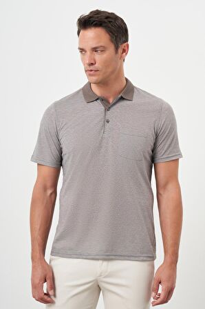  Erkek KAHVE Trend Cepli Polo Yaka T-Shirt