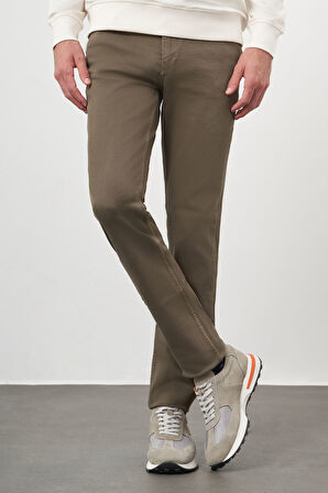  Erkek Haki Mevsimlik Pamuk 5 Cep Dynamic Fit Jean Pantolon