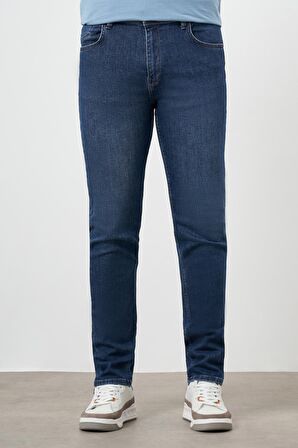  Erkek Mavi Denim 5 Cep Dynamic Fit Jean Kot Pantolon