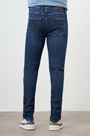  Erkek Mavi Denim 5 Cep Dynamic Fit Jean Kot Pantolon