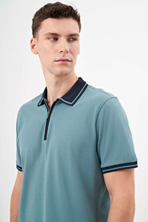  Erkek Yeşil Trend Polo Yaka Dynamic Fit T-Shirt
