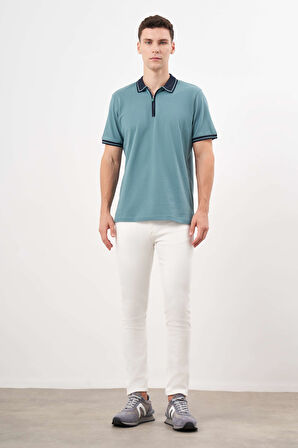  Erkek Yeşil Trend Polo Yaka Dynamic Fit T-Shirt