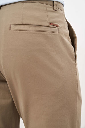  Erkek Yeşil Mevsimlik Pamuk Yan Cep Slim Fit Chino Pantolon