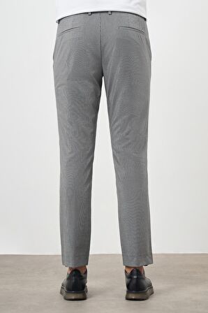  Erkek Füme Poliviskon Trend Pileli Slim Fit Spor Pantolon