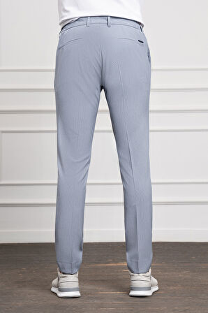 Erkek Mavi Poliviskon Trend İpli Jogger Slim Fit Dar Kesim Spor Pantolon