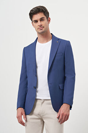  Erkek Parlement Poliviskon Slim Fit Mono Yaka Klasik Ceket