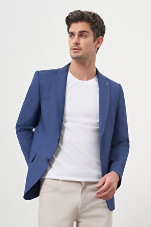  Erkek Parlement Poliviskon Slim Fit Mono Yaka Klasik Ceket