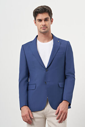  Erkek Parlement Poliviskon Slim Fit Mono Yaka Klasik Ceket