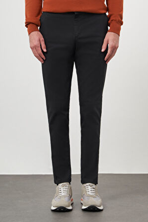  Erkek Siyah Chino Slim Fit Pantolon
