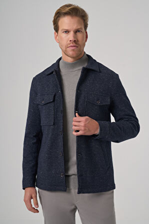  Erkek Lacivert Worker Gömlek Ceket