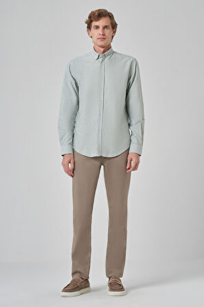  Erkek Yeşil Pamuk Trend Dynamic Fit Gömlek