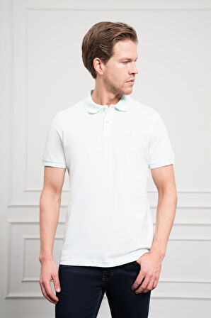  Erkek A. MAVİ Basic Polo Yaka Dynamic Fit T-Shirt