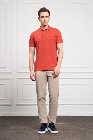  Erkek Tarçın Basic Polo Yaka Dynamic Fit T-Shirt