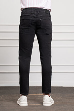  Erkek Siyah Jean Slim Fit Dark Kesim Pantolon