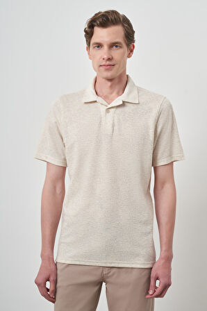  Erkek Kremrengi Trend Apaşi Yaka Kısa Kollu Gömlek